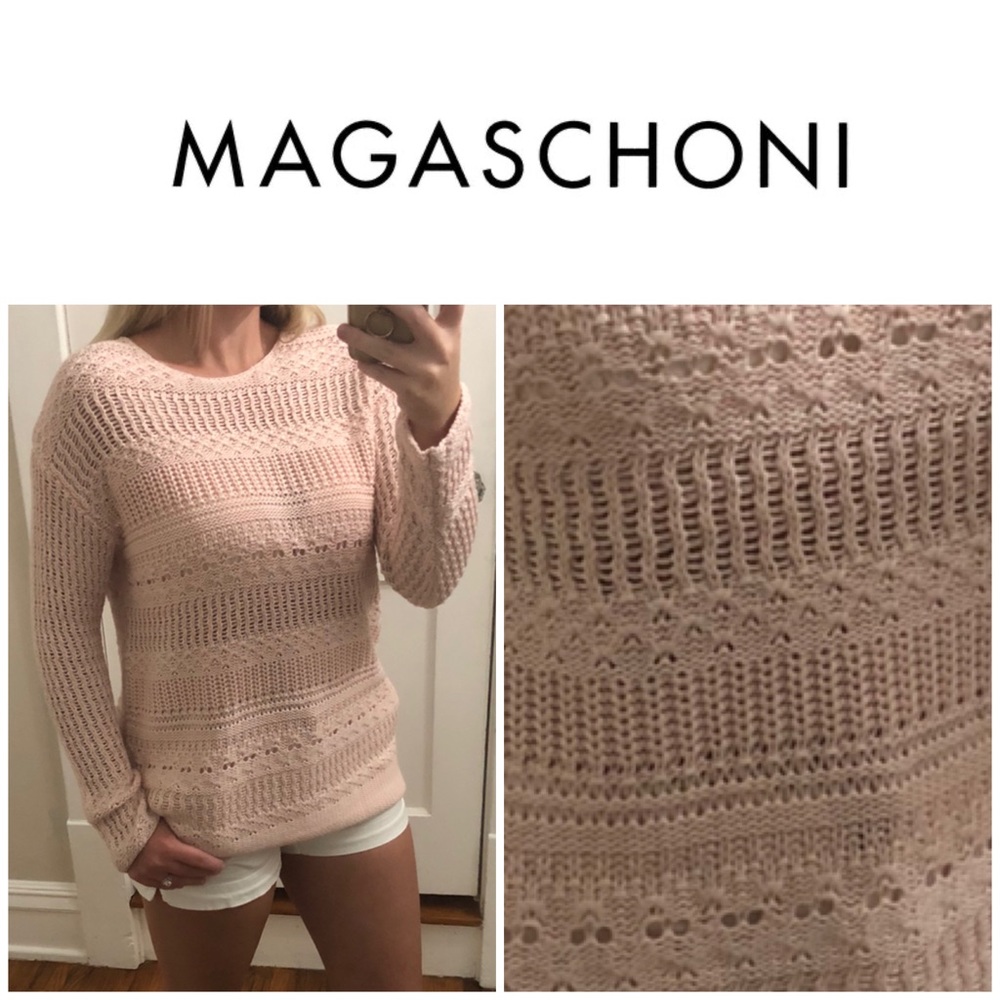 NWT✨Magaschoni Light Pink Sweater, sz M
